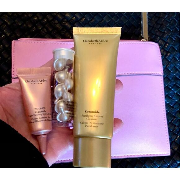 ELIZABETH ARDEN - NWOT Makeup Bag & 3 Travel Size Ceramide Products (Unopened) - Picture 2 of 16
